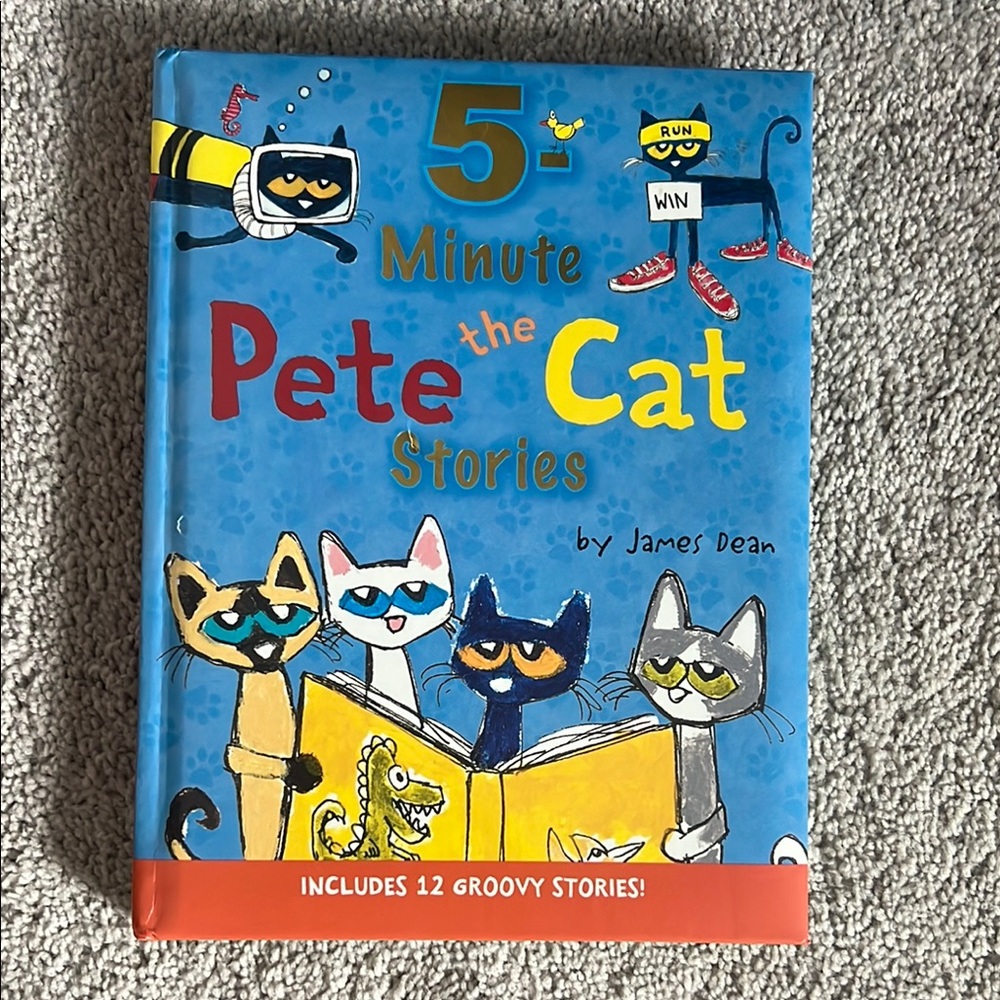 Blue and Red Cartoon Cat Book Cover